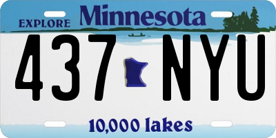 MN license plate 437NYU