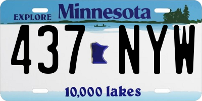 MN license plate 437NYW
