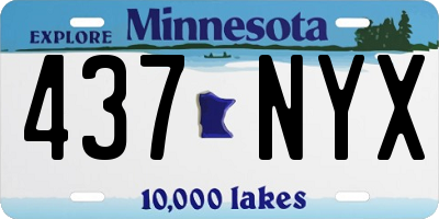 MN license plate 437NYX