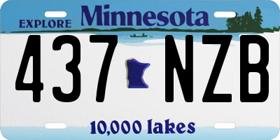 MN license plate 437NZB