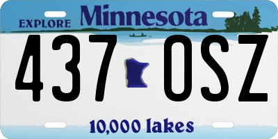 MN license plate 437OSZ