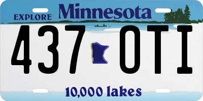 MN license plate 437OTI