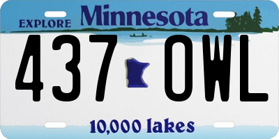 MN license plate 437OWL