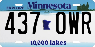 MN license plate 437OWR