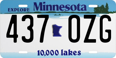 MN license plate 437OZG