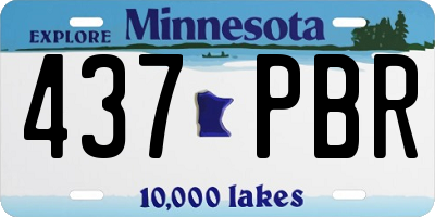 MN license plate 437PBR