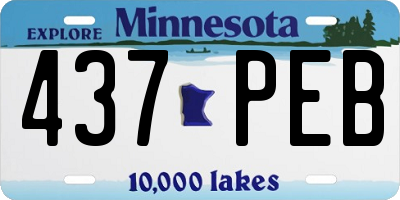 MN license plate 437PEB