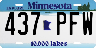 MN license plate 437PFW