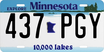 MN license plate 437PGY