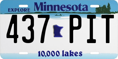 MN license plate 437PIT