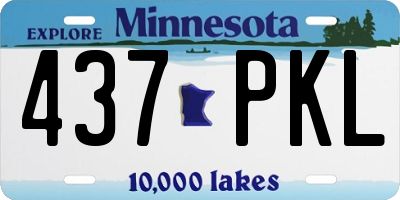 MN license plate 437PKL