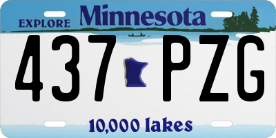 MN license plate 437PZG