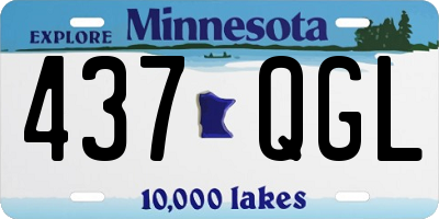 MN license plate 437QGL
