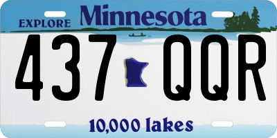 MN license plate 437QQR