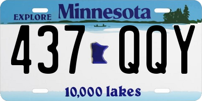 MN license plate 437QQY