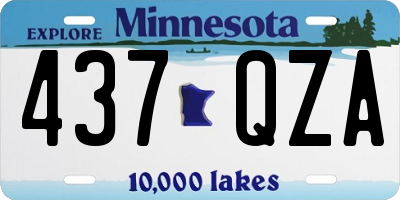 MN license plate 437QZA