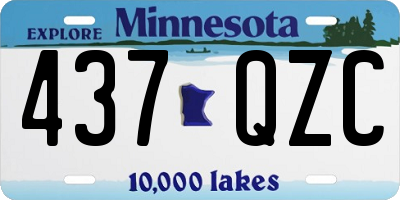 MN license plate 437QZC