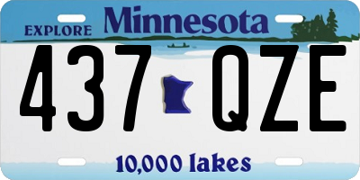 MN license plate 437QZE