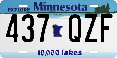 MN license plate 437QZF