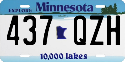 MN license plate 437QZH