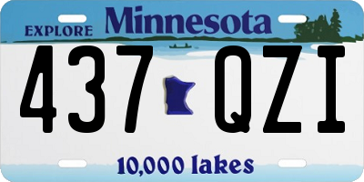 MN license plate 437QZI