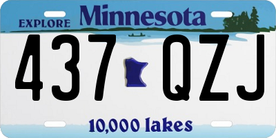 MN license plate 437QZJ
