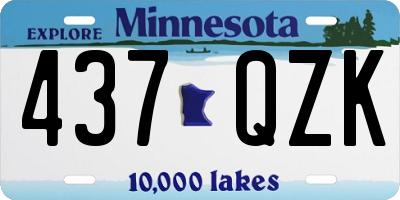 MN license plate 437QZK
