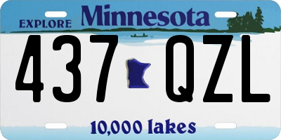MN license plate 437QZL