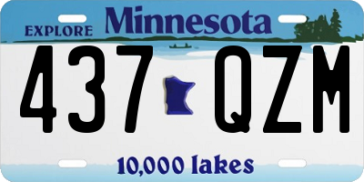 MN license plate 437QZM