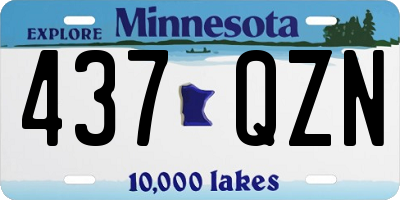 MN license plate 437QZN