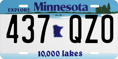 MN license plate 437QZO