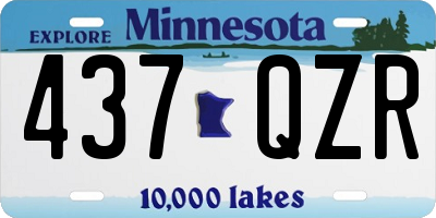 MN license plate 437QZR