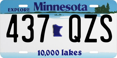 MN license plate 437QZS
