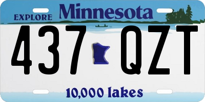 MN license plate 437QZT