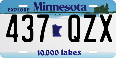 MN license plate 437QZX