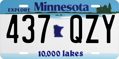 MN license plate 437QZY