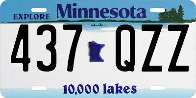 MN license plate 437QZZ
