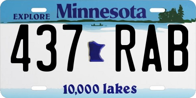 MN license plate 437RAB