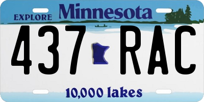 MN license plate 437RAC