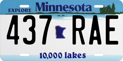 MN license plate 437RAE