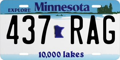 MN license plate 437RAG