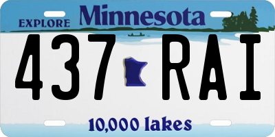 MN license plate 437RAI