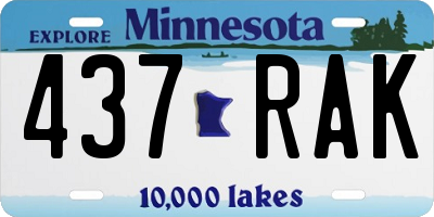 MN license plate 437RAK