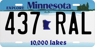 MN license plate 437RAL