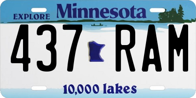 MN license plate 437RAM