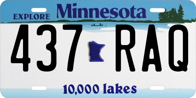 MN license plate 437RAQ