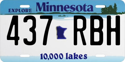 MN license plate 437RBH