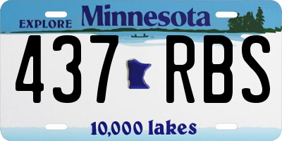 MN license plate 437RBS