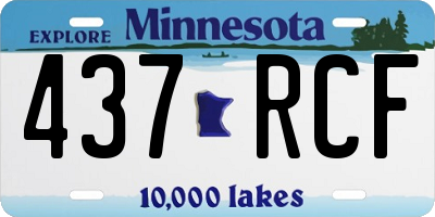MN license plate 437RCF