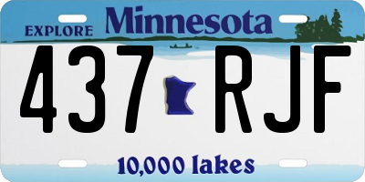 MN license plate 437RJF